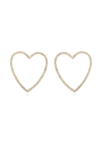 Explore More Collection - Open Your Heart Crystal Hoop Earrings