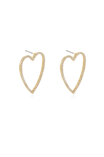 Explore More Collection - Open Your Heart Crystal Hoop Earrings