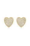 Explore More Collection - Love On Down Crystal Heart Stud Earrings