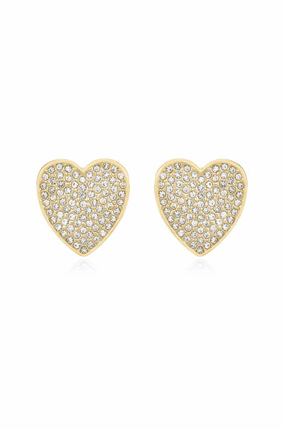 Explore More Collection - Love On Down Crystal Heart Stud Earrings