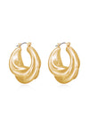 Explore More Collection - Crescent Swirl Hoop Earrings