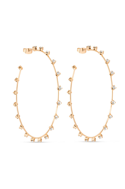 Explore More Collection - Simple Spark Crystal Hoops