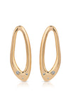 Explore More Collection - Molten Crystal Dotted Oval Earrings