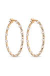 A Mermaid's Pearl and Crystal Dotted Hoop Earrings