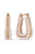 Explore More Collection - Soft Curve Pearl Lined Hoop Earrings