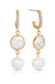 Explore More Collection - Dangling Freshwater Pearl Huggie Hoop Earrings