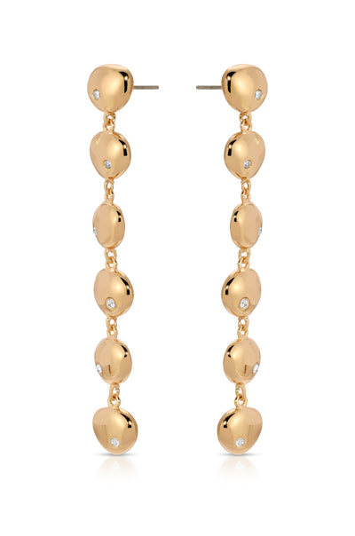 Polished Pebble Linear Dangle Earrings