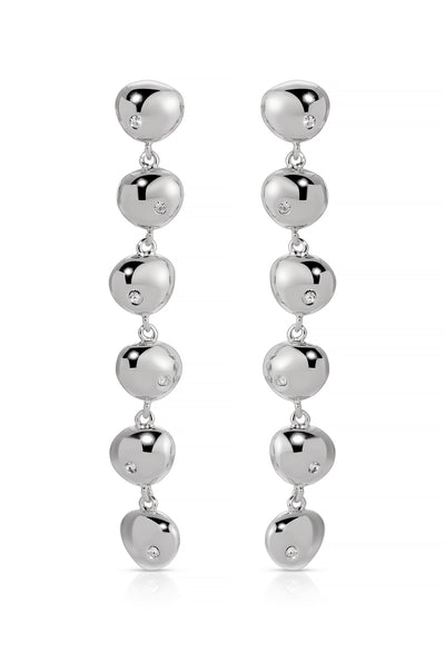 Polished Pebble Linear Dangle Earrings