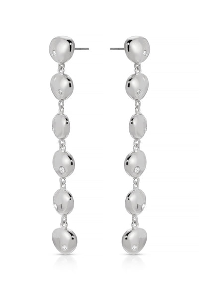 Polished Pebble Linear Dangle Earrings