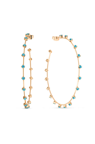 Explore More Collection - Simple Spark Crystal Hoops