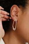 Explore More Collection - Molten Crystal Dotted Oval Earrings