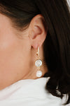 Explore More Collection - Dangling Freshwater Pearl Huggie Hoop Earrings