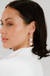 Explore More Collection - Dangling Freshwater Pearl Huggie Hoop Earrings