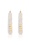 Explore More Collection - Pearl Wrapped Hoop Earrings