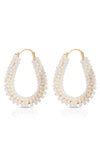 Explore More Collection - Pearl Wrapped Hoop Earrings