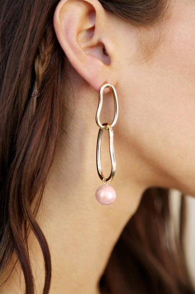 Explore More Collection - Mara Dangle Pearl Earrings