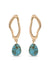 Explore More Collection - Open Circle Turquoise Dangle Earrings