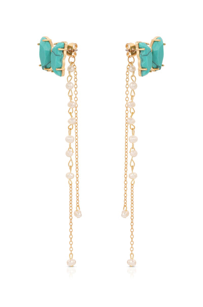 Turquoise Butterfly Dangle Earrings