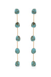 Explore More Collection - Dripping Turquoise Delicate Drop Earrings