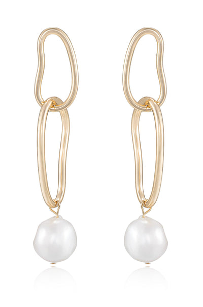 Explore More Collection - Mara Dangle Pearl Earrings