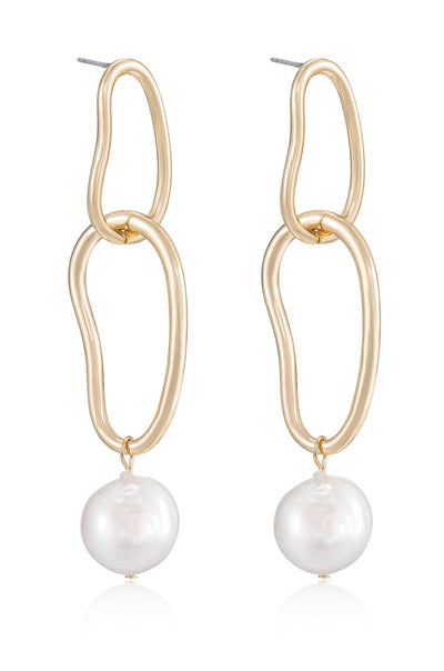 Explore More Collection - Mara Dangle Pearl Earrings