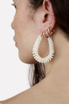 Explore More Collection - Pearl Wrapped Hoop Earrings