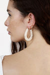 Explore More Collection - Pearl Wrapped Hoop Earrings