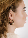 Explore More Collection - Crescent Swirl Hoop Earrings