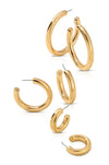 Explore More Collection - Medium Thick Classic Hoops