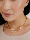 Explore More Collection - Open Heart Lock Necklace