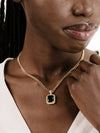 Explore More Collection - Emerald Stone Pendant Link Necklace