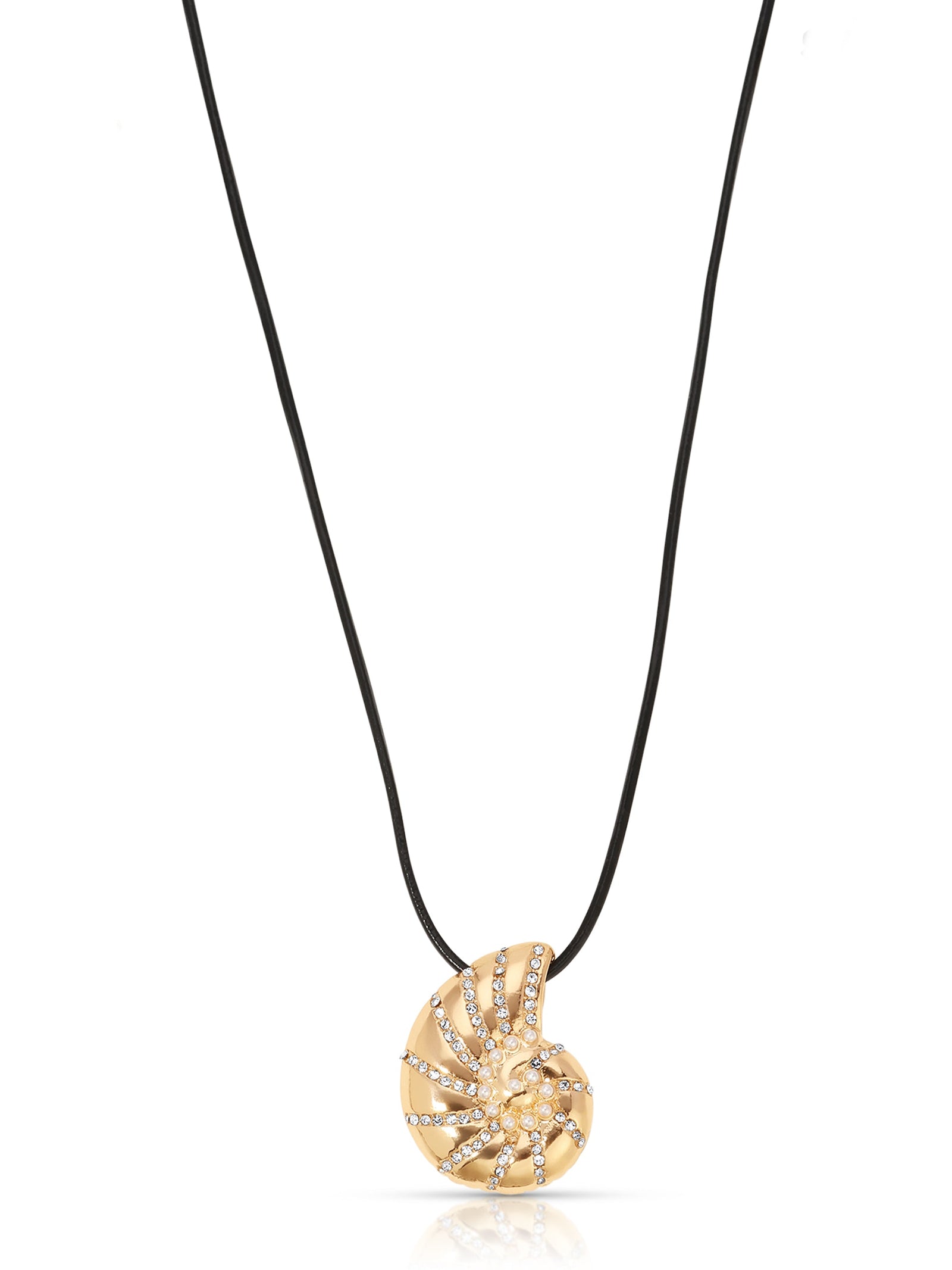 Explore More Collection - Nautilus Shell Cord Necklace
