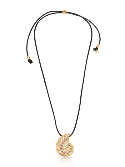 Explore More Collection - Nautilus Shell Cord Necklace