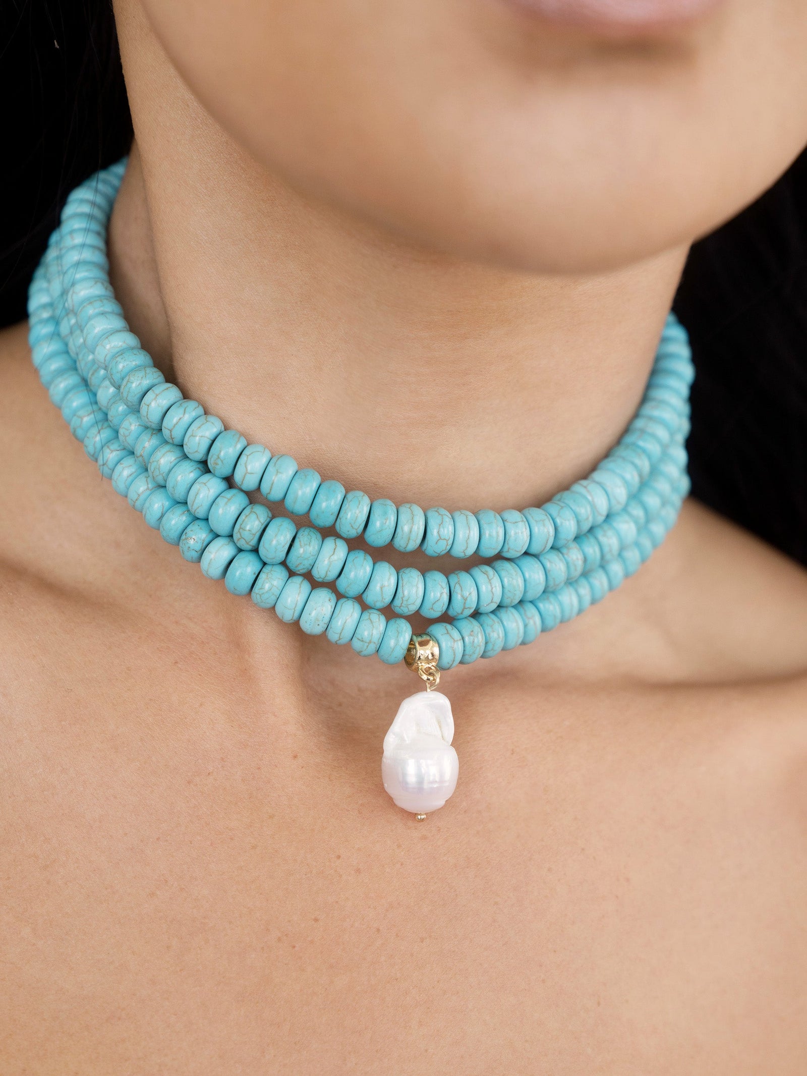 Explore More Collection - Marina Layers Turquoise Necklace