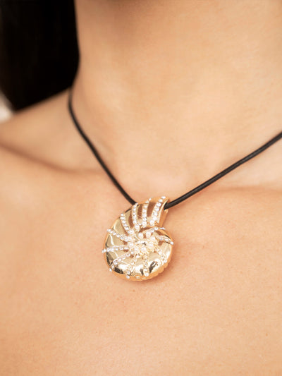 Explore More Collection - Nautilus Shell Cord Necklace