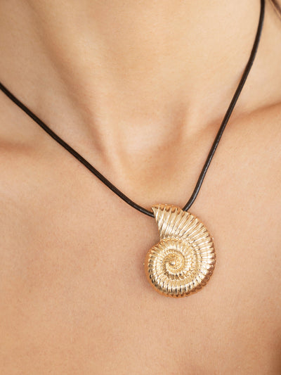 Explore More Collection - Nautilus Shell Cord Necklace