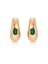 Explore More Collection - Emerald Deco Hoops