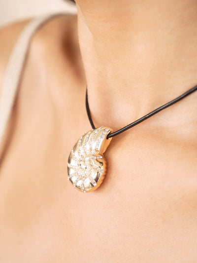 Explore More Collection - Nautilus Shell Cord Necklace