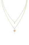 Explore More Collection - Layered Starburst Crystal Necklace