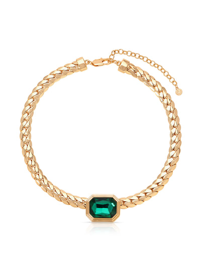 Explore More Collection - Emerald Deco Necklace