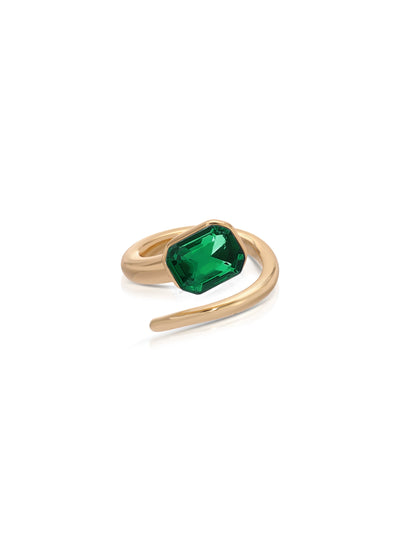 Explore More Collection - Emerald Deco Wrap Ring