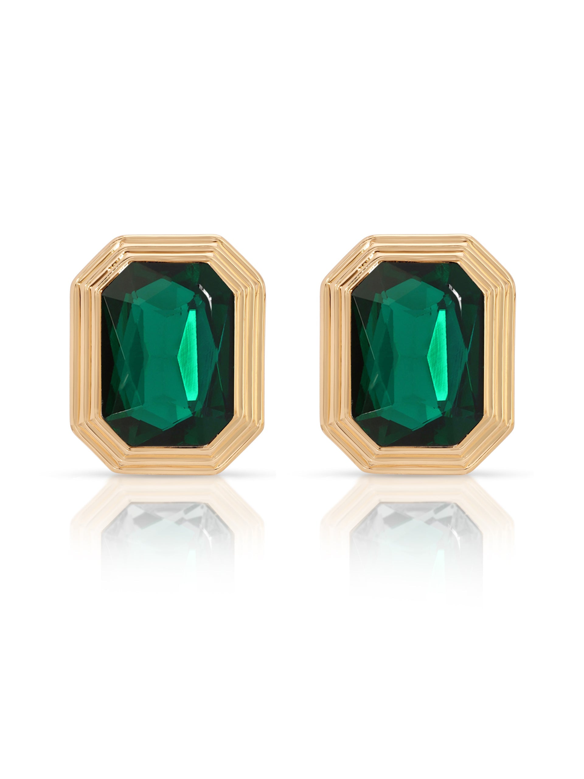 Explore More Collection - Emerald Deco Earrings