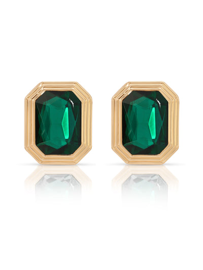 Explore More Collection - Emerald Deco Earrings