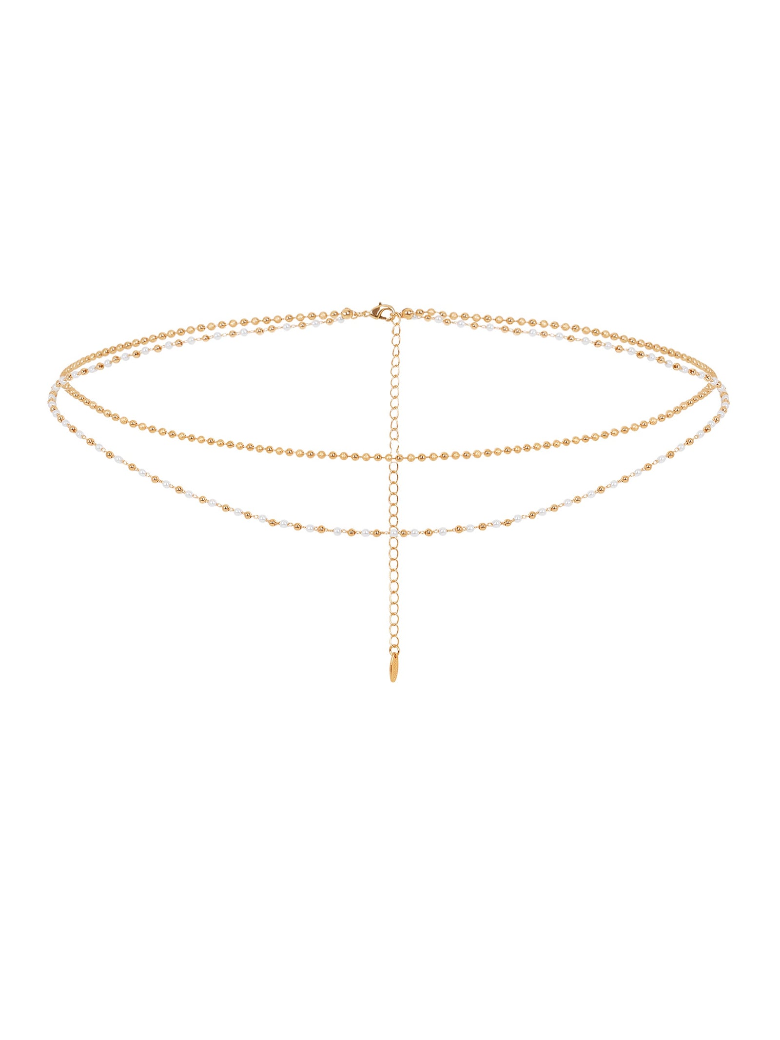 Pearl Strand Gold Body Chain