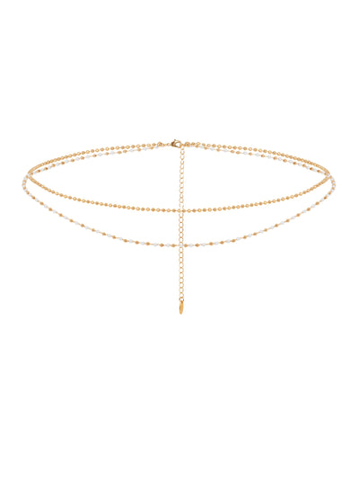 Pearl Strand Gold Body Chain
