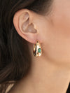 Explore More Collection - Emerald Deco Hoops