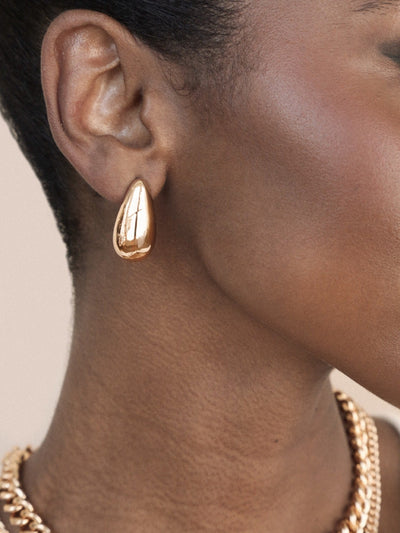 Explore More Collection - Golden Teardrop Earrings