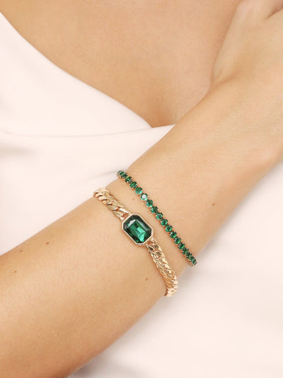 Explore More Collection - Emerald Deco Bracelet