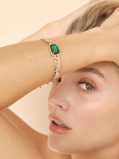 Explore More Collection - Emerald Deco Bracelet