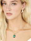 Explore More Collection - Emerald Deco Pendant Necklace